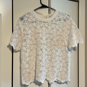 Abercrombie & Fitch Crochet-Style Floral Lace Tee